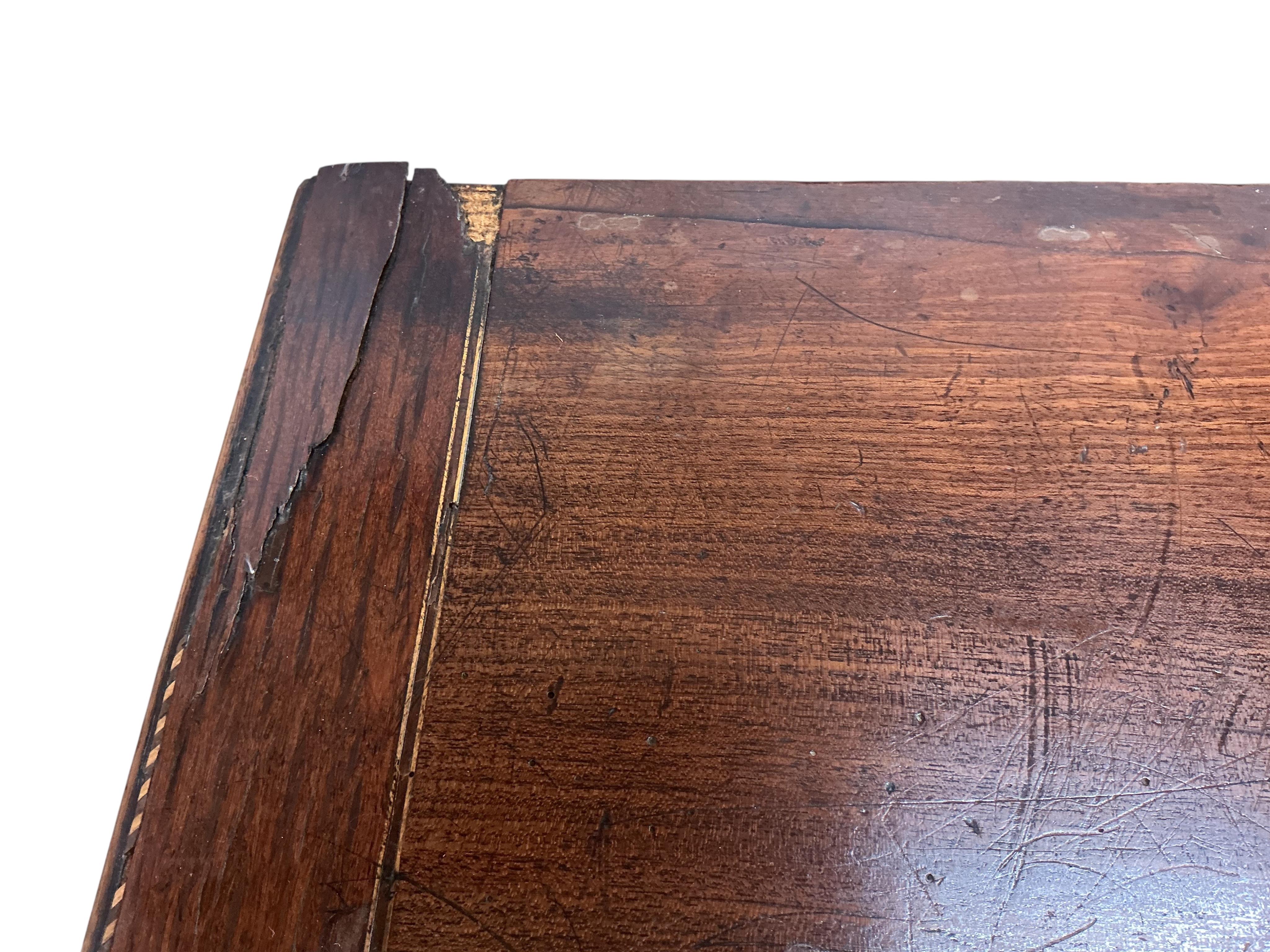A Regency mahogany sideboard, width 94cm, depth 48cm, height 91cm